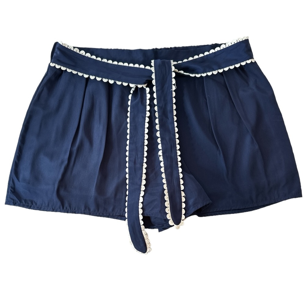 Francesca Shorts  Bird Cage Women's Tie  Front‎ Blue White Medium